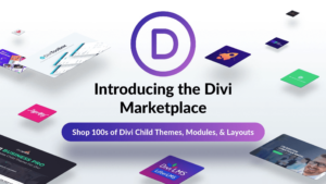 représentation du marché DIVI où trouver des modules, des thèmes enfants et des mises en page DIVI